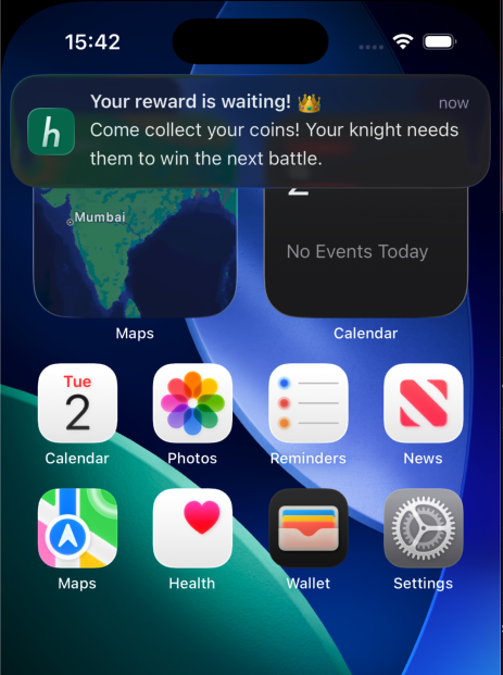 Proactive Engagement push notification on iOS